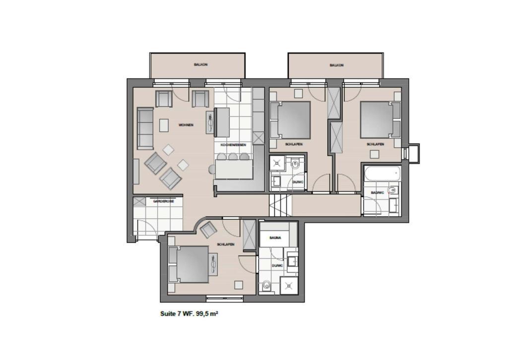 Schlosskopf Suiten Sankt Anton am Arlberg Kamer foto